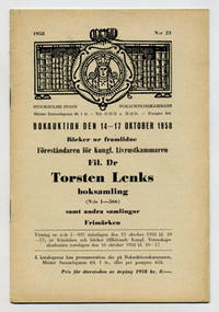 Bokauktion den 14-17 oktober 1958. Böcker ur…