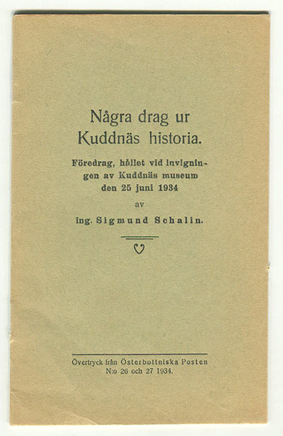 Några drag ur Kuddnäs historia. Föredrag, hållet…