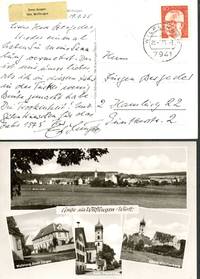 Eigenhändige Postkarte mit Unterschrift. Schwarz-Weiß-Ansichtskarte Wilflingen, dat. 19.1.75.