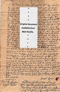 1743 HANDWRITTEN DEED OF SALE BY JOSEPH CAREW TO JOHN COLVER, NORWICH, CONNECTICUT by Joseph Norwich / Carew - Original manuscript - 1743 - from R & A Petrilla (SKU: 041341)