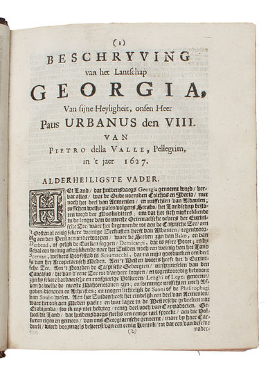 Alle de voortreffelijke reizen van de deurluchtige Pietro della Valle, Edelman van Romen, In veel voorname gewesten des werrelts, sedert het jaer 1615, tot in 't jaar 1626 gedaan: Uit zijn schriften, aan Mario Schipiano geschreven, 6 parts.  - ["ONE OF THE FINEST WORKS OF TRAVEL LITERATURE"] (photo 5)