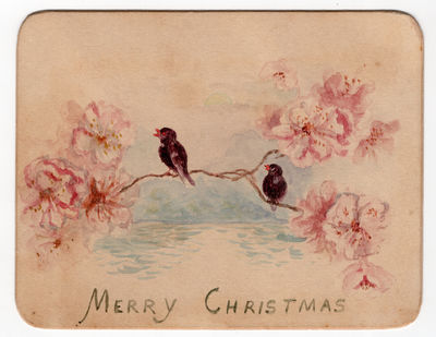Christmas Greeting with Original Watercolor Artwork