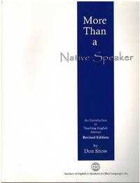 cover of MORE THAN A NATIVE SPEAKER An Introduction to Teaching English Abroad