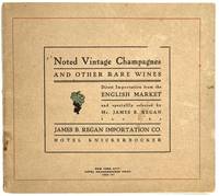 Noted Vintage Champagnes and Other Rare Wines List or Catalogue