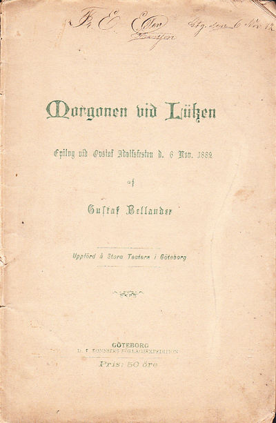 Morgonen vid Lützen. Epilog vid Gustaf…