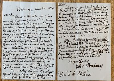 Autograph Letter Signed, [New York, Republican National Committee] June 10, 1884 to Hon. S. B. Elkins