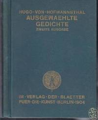 AUSGEWAEHLTE GEDICHTE by Hugo von Hofmannsthal - 1904