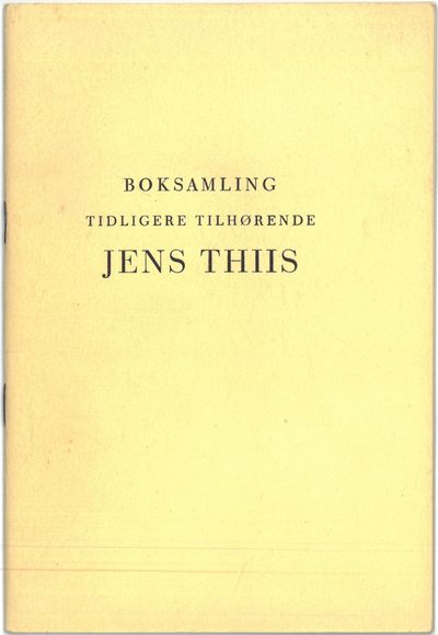Katalog over en større Boksamling som har tilhørt…