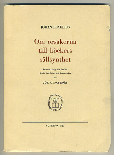 Om orsakerna till böckers sällsynthet. Akademisk…