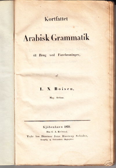 Kortfattet arabisk grammatik til brug ved…