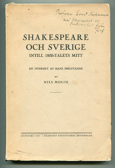 Shakespeare och Sverige intill 1800-talets mitt.…