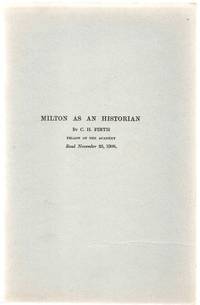 Milton as an Historian. Lecture Read on November 25, 1908.