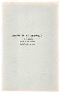 Milton as an Historian. Lecture Read on November 25, 1908.