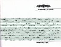 Contemporary Music - 1982 Catalogue