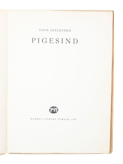 Pigesind. - [PRESENTATION-COPY OF DITLEVSEN'S DEBUT PUBLICATION TO HER LAST PARTNER] (photo 5)