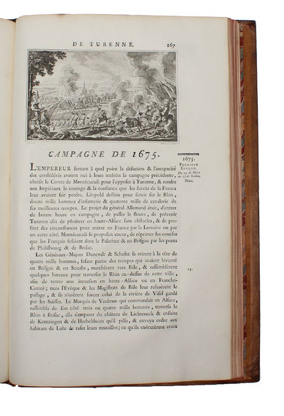 Histoire des quatre dernieres Campagnes du Marechal de Turenne. En 1672,1673,1674 & 1675. Enrichie de Cartes et de Plans Topographiques... Only Textvolume. (photo 2)