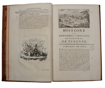 Histoire des quatre dernieres Campagnes du Marechal de Turenne. En 1672,1673,1674 & 1675. Enrichie de Cartes et de Plans Topographiques... Only Textvolume. (photo 6)