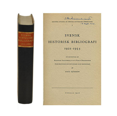 Svensk historisk bibliografi 1921-1935.…