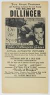 Two Great Features All Talking Colossal Screen Scoop The Killing of Dillinger... [caption title]