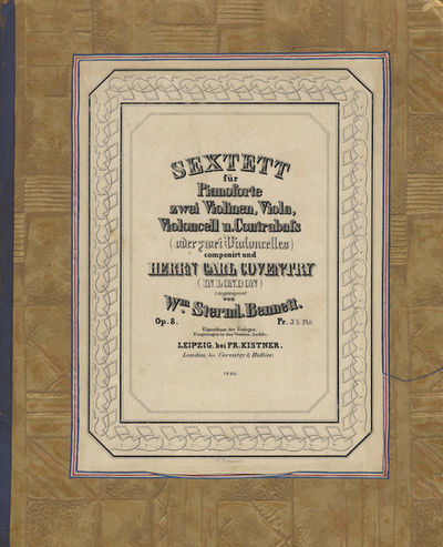 [Op. 8]. [Sextett für Pianoforte zwei Violinen, Viola, Violoncell u. Contrabass (oder zwei Violoncelles) componirt und Herrn Carl Coventry (in London) zugeeignet... Op. 8. Pr. 31/2 Thlr.]. [Parts]