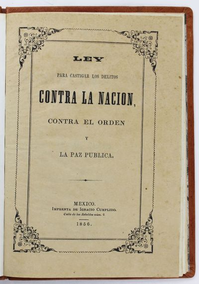 Ley para Castigar los Delitos Contra la Nacion, Contra el Orden y la Paz Publica