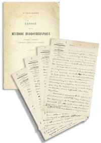 Exposé de la méthode hydrothérapique: Histoire, théories, technique, applications cliniques [TOGETHER WITH] Sixteen-page manuscript draft for a lecture by Beni-Barde