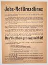 Jobs - Not breadlines [handbill]
