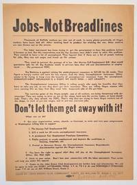 Jobs - Not breadlines [handbill]
