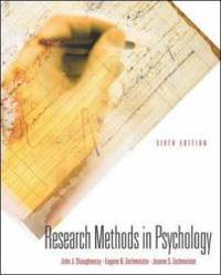 Research Methods in Psychology by John J. Shaughnessy - 2002-07-01