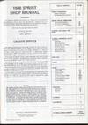 1986 Sprint Shop Manual: Chassis Service