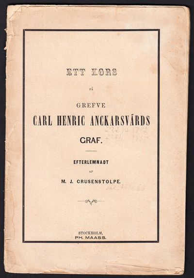 Ett kors på grefve Carl Henric Anckarsvärds graf.…