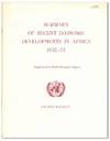 Summary of Recent Economic Developments in Africa, 1952-53. Supplement to World Economic Report [Review Copy]