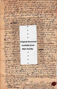 cover of 1740 HANDWRITTEN DEED OF SALE BY THE ACCLAIMED PEWTERER, THOMAS DANFORTH, NORWICH, CONNECTICUT. Dated 19 AUGUST 1740