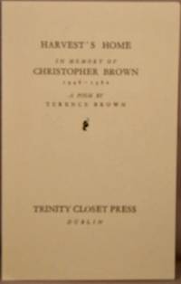 cover of Harvest's Home: In Memory of Christopher Brown, 1956-1982, A Poem.