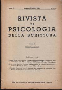 Rivista di psicologia della scrittura V No. 2-3, 1959