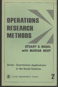 Operations Research Methods: As Applied to Political Science and the Legal Process...