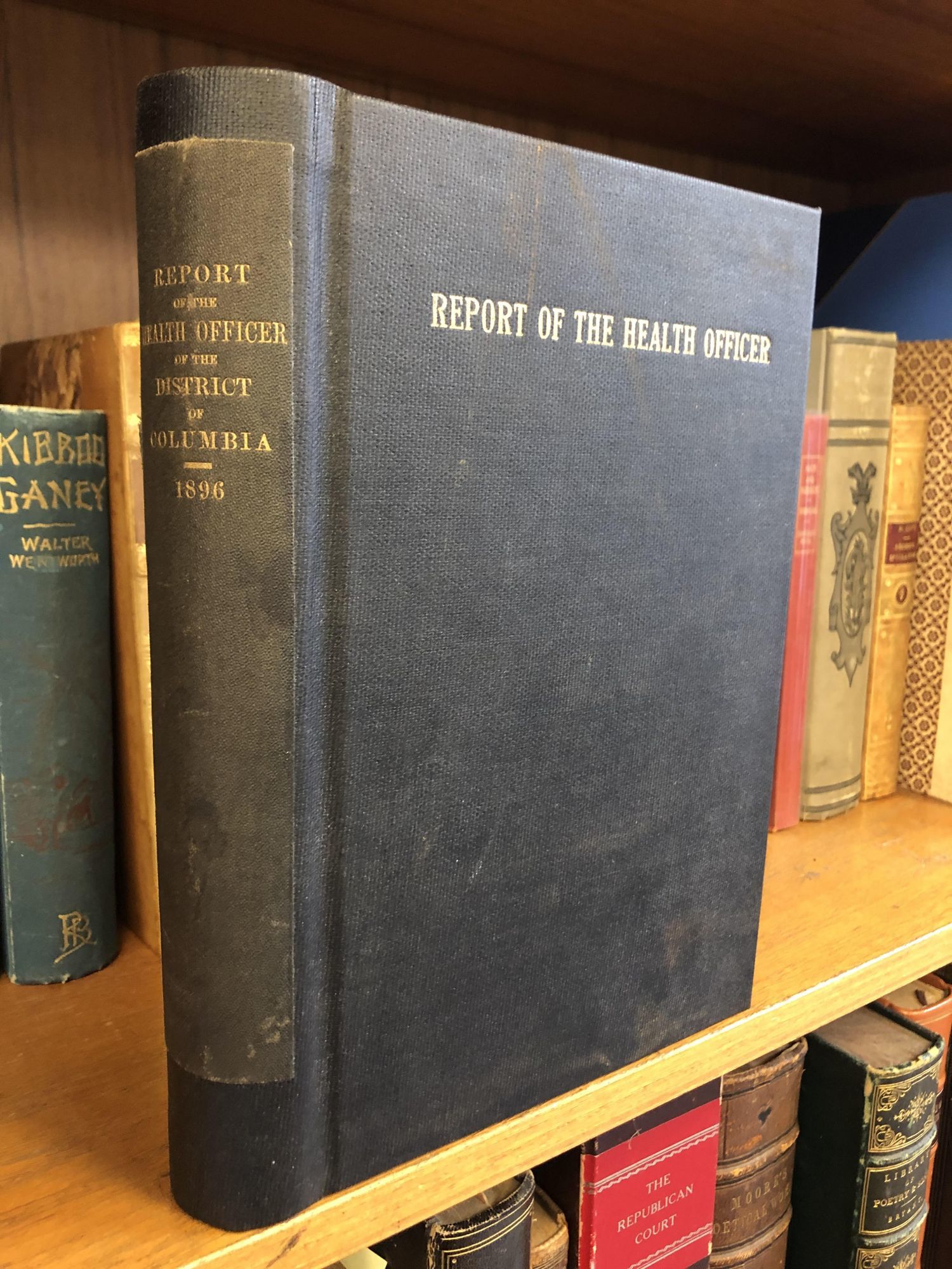 REPORT OF THE HEALTH OFFICER OF THE DISTRICT OF CO