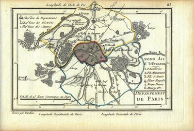 Atlas des quatre-vingt-huit départemens (sic !) de la République Francaise, destiné aux administrateurs, négocians, gens d’affaires, et à ceux qui étudient la géographie de la France. Par une société de géographes, sous l’inspection du C. Mentelle. (photo 3)