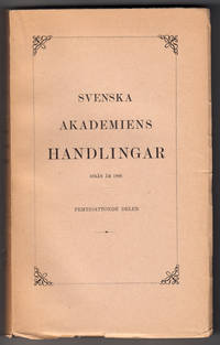Svenska Akademiens Handlingar ifrån år 1886.…