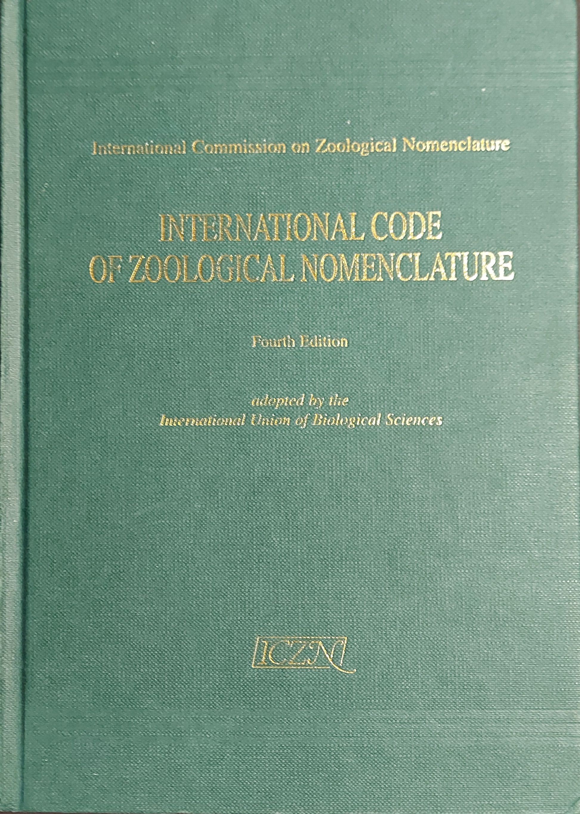 BIBLIO International Code Of Zoological Nomenclature = Code