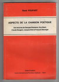 cover of Aspects De La Chanson Poetique Des Lectures De Georges Brassens, Guy Beart, Claude Nougaro, Jacques Brel, Et Francois Beranger