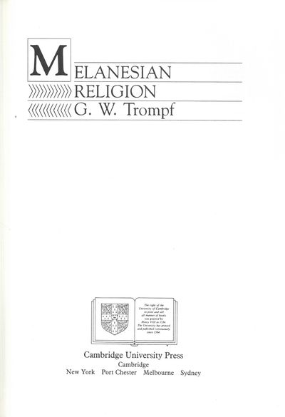 Melanesian religion.