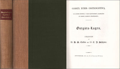 ÖSTGÖTA-LAGEN, Edited by H. S. Collin and C. J.…