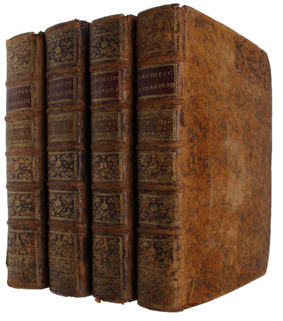 Architecture Hydraulique, ou L'Art de conduire, d'elever, et de menager les Eaux pour les differents Besoins de la Vie. 2 Vols. in 4 Parts. (Vol. I:1-2 - Vol. II:1-2). - [CLASSIC WORK ON ENGINEERING] (photo 4)