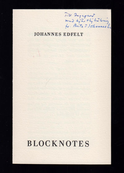 Blocknotes. Särtryck ur Vi:s julnummer 1964.