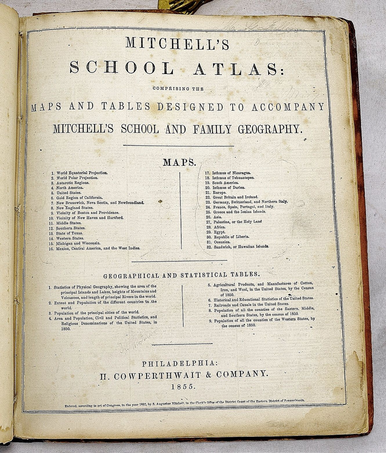 Mitchell's school atlas : comprising the maps and tables designed to ...