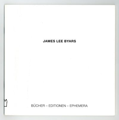 James Lee Byars [25 August-26 November 1995]