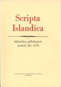 Scripta Islandica. Isländska sällskapets årsbok…