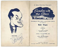 cover of Bob Hope Autographed Programme Sunday 21 September 1952