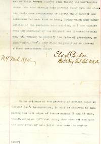 Typescript Draft of General Ely Samuel Parker’s Narrative, of the Surrender at Appomattox, Signed by Parker, and Dated New York, March 1894